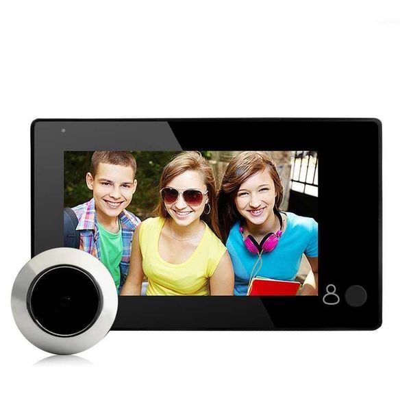 

4.3 inch hd door peephole viewer 145 degree wide angle digital smart doorbell camera color door eye home security camera monitor1