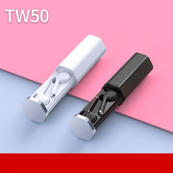 

xvida tw50 wireless bluetooth tws earphone mini cylindric earbuds noise canceling sport headset with charge box for smartphone