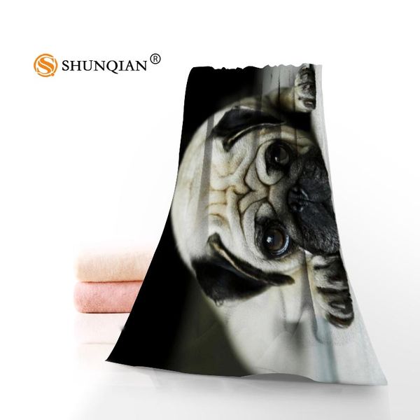 

pug face puppy towels microfiber bath towels travelbeachface towel custom creative towel size 35x75cm and 70x140cm a9.25