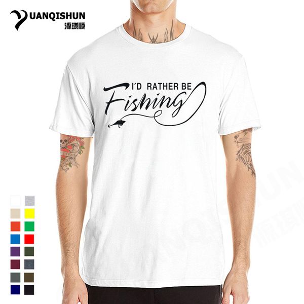 

funny i'd rather be fishings letter printed 2018 summer new fish tshirt tee sport hooded sweatshirt hoodie men t shirt