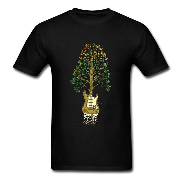 

unique crazy graphic men t shirts guitar music tree roots short sleeved pure o-neck t-shirt for man tshirt sport hooded sweatshirt hoodie