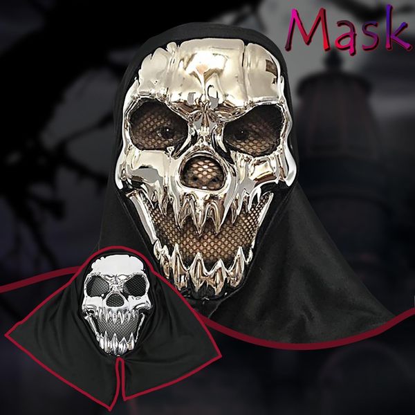 

halloween cosplay props horror cs ghost creepy silver skull mask masquerade skull movie party cosplay props mondkapjes 107 wmtysl yyysports