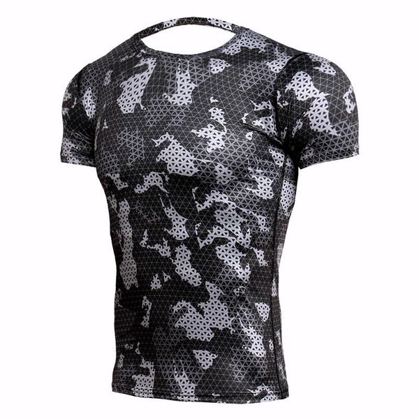

army green camo t shirts men fitness compression shirts short sleeve t shirt bodybuilding camiseta rashguard gyms tees tights bbyvis lg2010