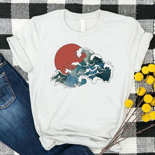 

women lady t shirt star night paiting print tshirt ladies short sleeve loose tee shirt women female clothes graphic t-shirt, White