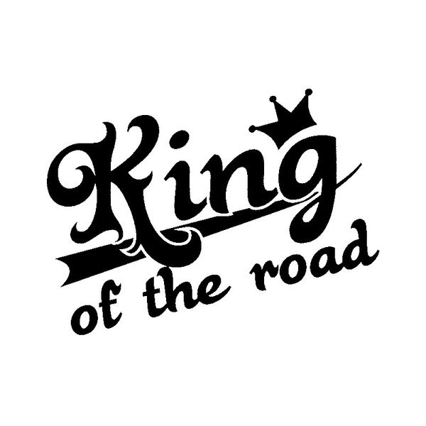 

17cm*12.6cm fashion king of the road vinyl high-quality car sticker decal black silver c15-2783
