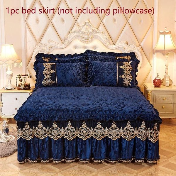 

flat no bed velvet queen soft luxury quilted padded plush skirt warm lace king pillowcase thicken sheet bedspread bbyoff lipper