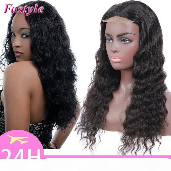 

brazilian human hair wigs water wave 4x4 closure lace front wig pre plucked for black women look natural and soft wigs fastyle, Black;brown