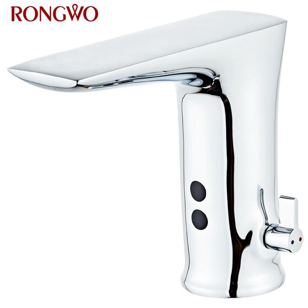 

bathroom sink faucets rongwo faucet water saving battery power automatic sensor tap infrared regulation cold mixer