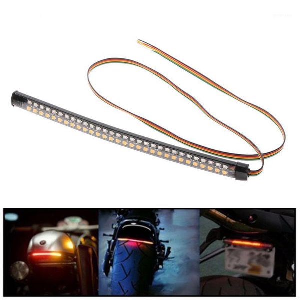 

1pc flexible motorcycle drl flowing tail lights turn signal brake flashing slamp 2835 led strips motorcycle lighting 20/40cm1