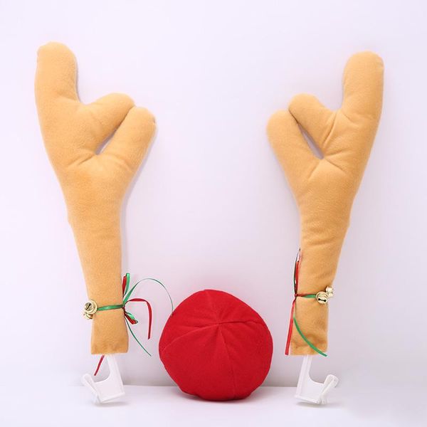 

christmas decorations car decoration antlers 3pcs/set khaki brown ornaments supplies for small friends activities decor addobbi natalizi1