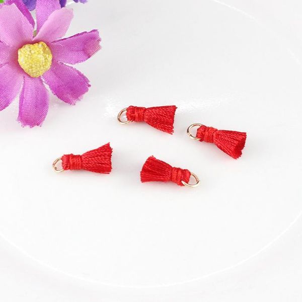 

30pcs 1.2cm mini silk tassel pendant for jewelry making diy bracelet cellphone pendant finding key bag pendant craft tassels h jllngp