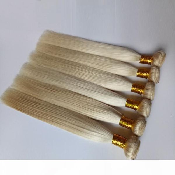 

brazilian indian virgin human hair weft blonde #613 beauty malaysian peruvian remy hair 8- 26inch white straight human hair weaves 3 4 5pcs, Black