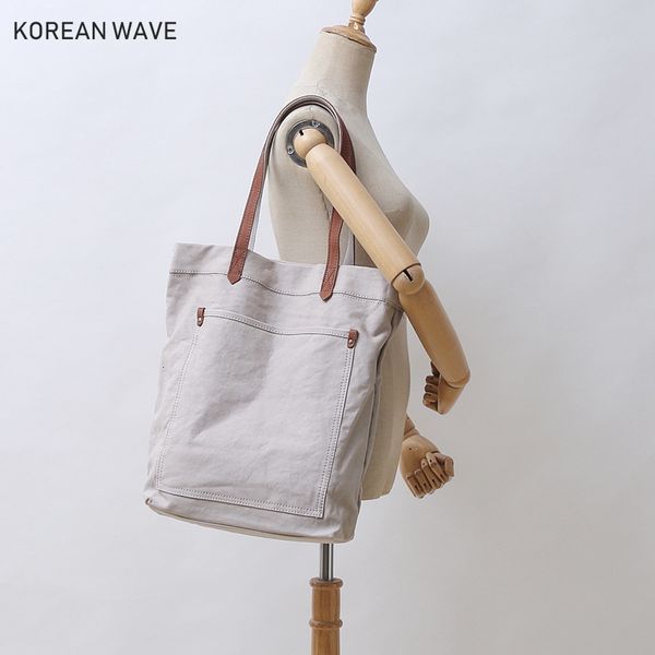 

canvas bag women's single shoulder diagonal bag large capacity korean version harajuku handbag men's simple versatile tote bag