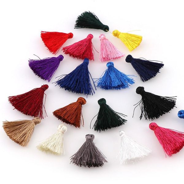 

30pcs colorful 25mm mini cotton tassels small tassels for boho jewelry making supplies bracelet earrings findings components h jllcie
