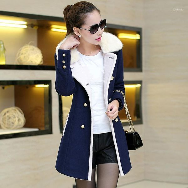 

xuxi women's fashion fur collar long femme autumn new tide large winter coat fur collar chaqueta mujer female overcoat fz2741, Black