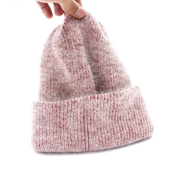 

new candy colors winter hat real fur winter hats for women fashion warm beanie hats women solid cover head cap, Blue;gray
