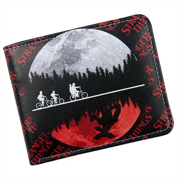

stranger things wallet money bag credit id card coin holder bifold purse tv christmas gift 80s, Red;black