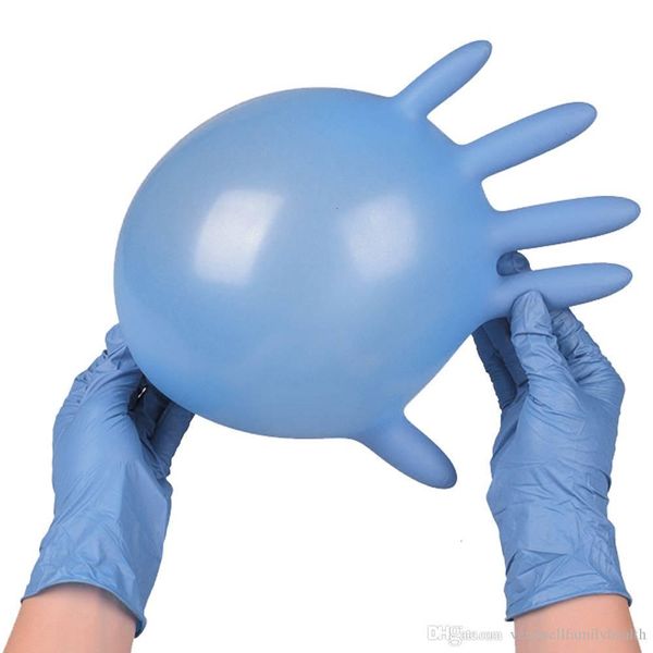 

multi-purpose disposable good blue nitrile 100pcs quality powder food grade gloves latex kitchen