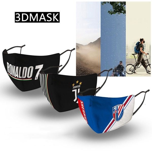 

pure personality 2020 cotton new luxury designer protective mask football team reusable dustproof face masksfactory outlet