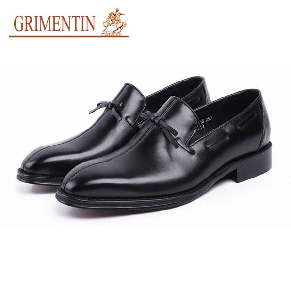 

fashion men dress shoes genuine leather italian classic black brand formal shoes for business wedding office