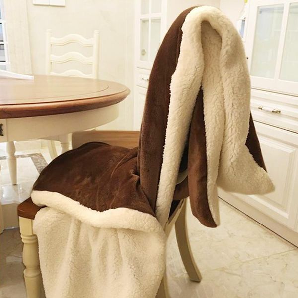 

blankets autumn winter wool blanket ferret cashmere warm fleece plaid super soft throw on sofa bed1