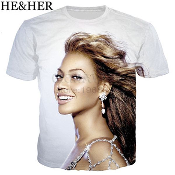 

new popular singer beyonce style 3d print shirts humor plus size hentai men clothing