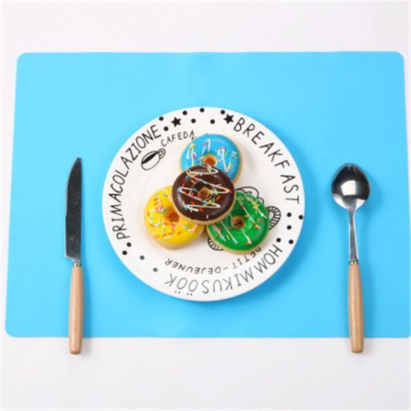 

mats & pads large rectangle silicone table placemat heat resistant pastry mat waterproof bowl nonslip dish cup pad easy to clean1