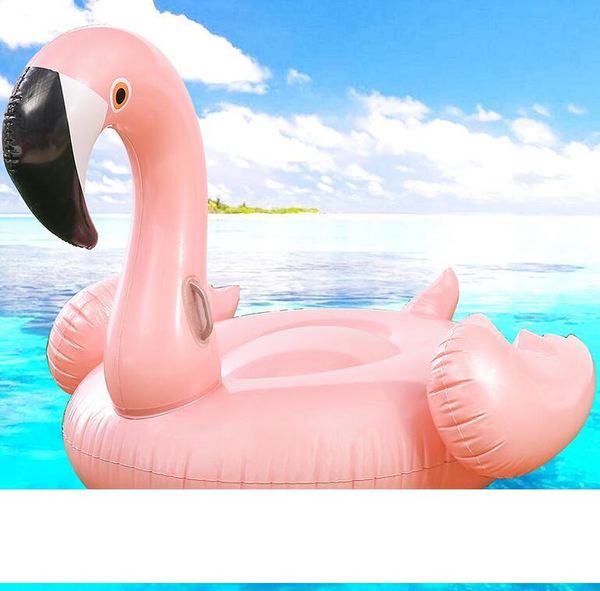 

150cm giant flamingo mattress summer swimming pool toy floats inflatable rose golden cute swim ring tubes for water holiday fun party