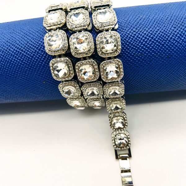 

luxury new european hip hop mens square wrong stone 12mm cuban necklace hiphop trend male accessories fashion design, Golden;silver