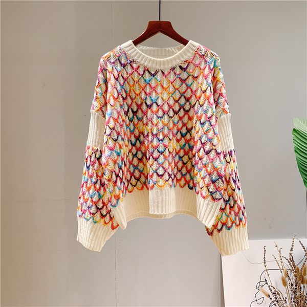 

2021 new autumn knitted long sleeve women warm and pullovers winter sweater tricot pull femme ubgs, White