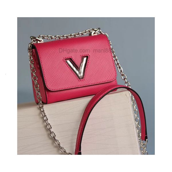 

mini handbag purse twist design crossbody bag wave pattern genuine leather fashion chain shoulder bags flap messneger pocket