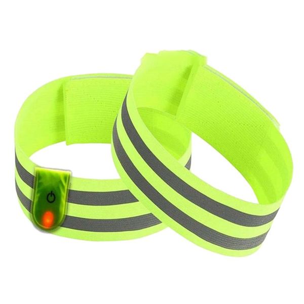 

reflective bands for arm wrist leg high visibility reflective running gear reflectors armband with strobe light