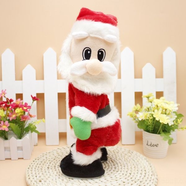 

5xegi toy santa toy decoration hip shaking music electric electric gift christmas dynamic gift n6nge