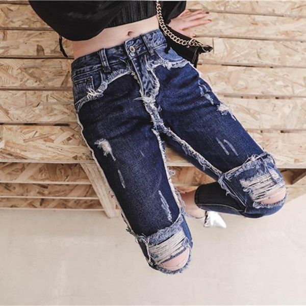 

destroyed women denim pants ripped jeans for women female ladies blue torn trousers ta6451