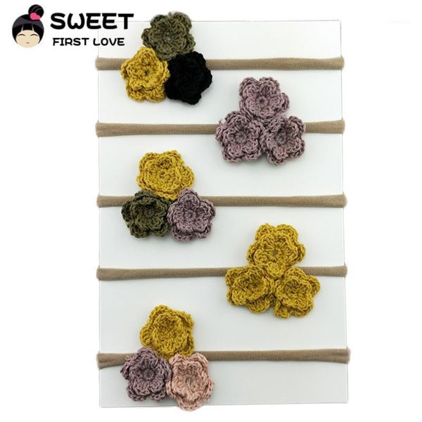 

hair accessories cotton flower girl headband soft hairband sweater floral baby hairpins cute elastic vintage customized accessories1, Slivery;white