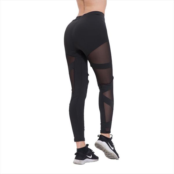 

черные сексуальные сетки гетры для фитнеса гетры legins женщина легинсы mujer упругие фитнес jeggings leginsy женщины activewear, Black