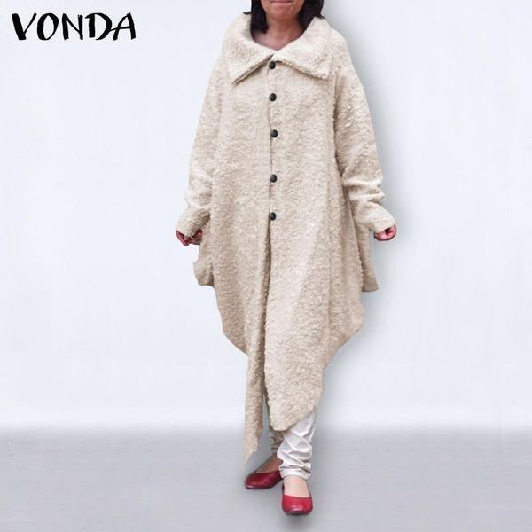 

casual coats 2020 women solid overcoats irregular faux fur coats winter warm button up jackets oversized outwear s-5xl1, Black;brown