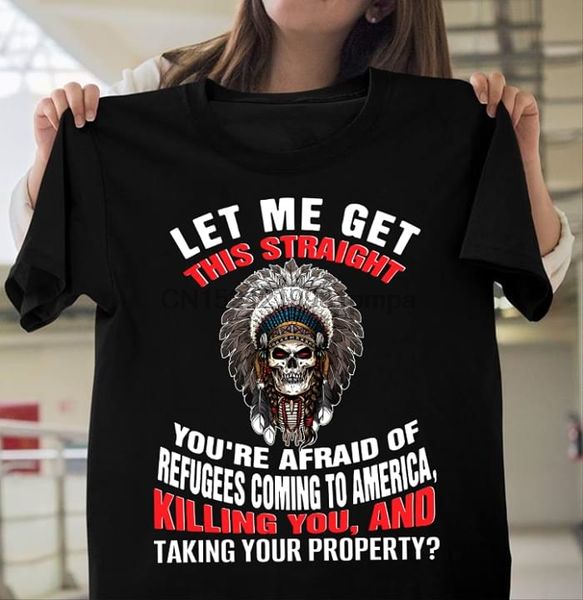 

men t shirt let me get this straight you're afraid of refugees coming to america tshirts sport hooded sweatshirt hoodie