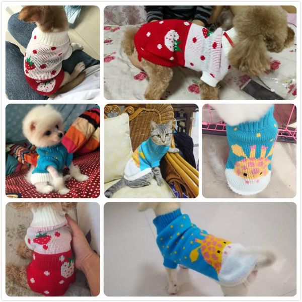 

xxs-xl dog winter clothes knitted pet dog clothes for small dogs chihuahua puppy cat sweater clothing for dog sweater ropa perro bbyuig
