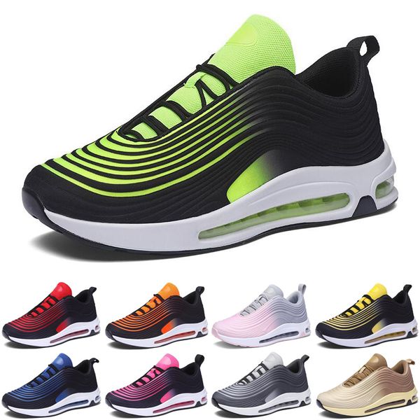 

2020 men running shoes athletic black white outdoor cushion breathable mens trainers sports sneakers runners size 40-44 color12, White;red