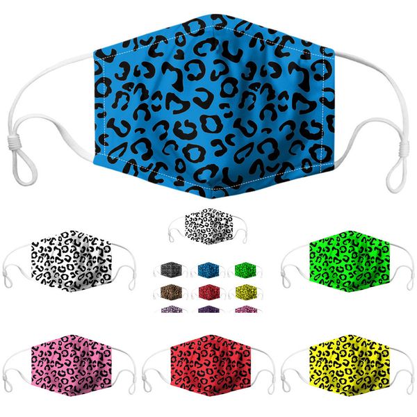 

anti-smog 3d printed leopard pm2.5 mask dust-proof designer breathable face masks rotectivevasy
