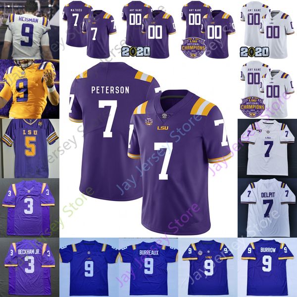 

louisiana state lsu tigers football jersey ncaa college jamarcus russell dwayne bowe joseph addai emery jr jenkins mcmath gilbert clark, Black;red