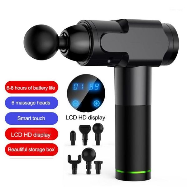 

1200-3200 rpm electric muscle massage gun deep tissue massager therapy gun exercising relief body shaping with bag1