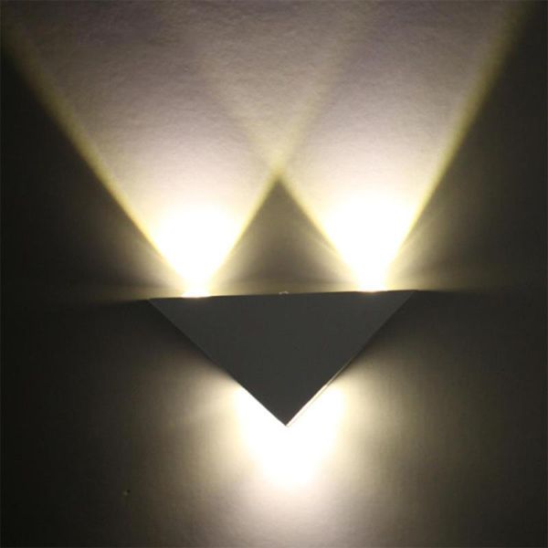 

modern creative led triangle wall lamp living room bedroom bedside lamp background wall corridor aisle ktv color lights