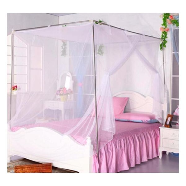 

moustiquaire 1pc canopy white four corner post student canopy bed mosquito net netting queen jllvzm bdebag