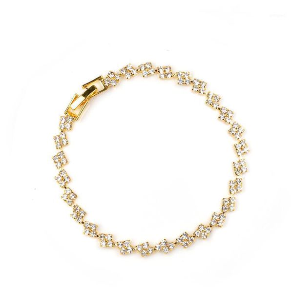 

charm bracelets sizzz white colour zircon rome bride wedding bracelet & bangles hip hop jewelry cut cz tennis for women/men party1, Golden;silver