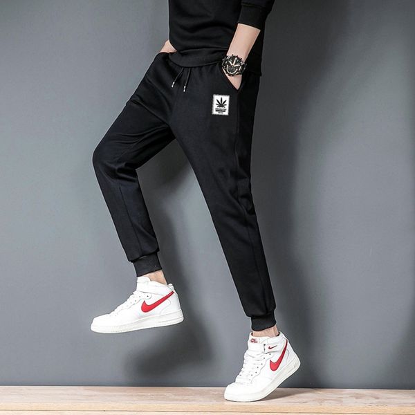 

мужская одежда 2020 осень корейских мужчин вскользь молодежи тенденции моды галстук ноги случайные pantssports брюки спортивные pantsnine то, Blue