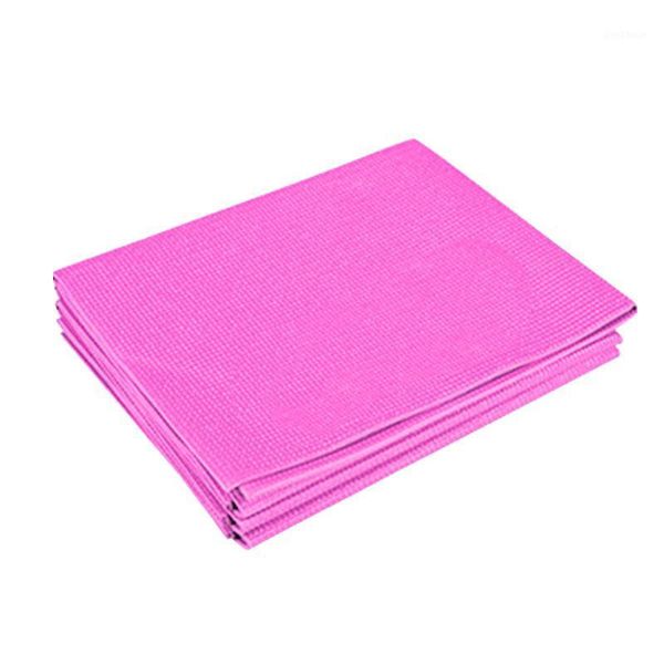 

portable exercise indoor sports pilates pad yoga mat non slip 4mm loss weight folding home gym fitness thin extra large1