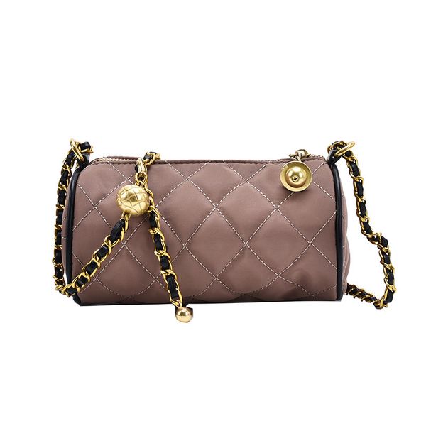 

pink sugao designer chain bag women shoulder bag circle bucket purse lady luxury purses nylon material phone bag bhp