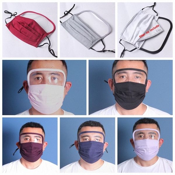 

2 add washable can in 1 mask pm2.5 filter pad protective eye face shield cover reusable breathable mask(without filter) ljja4145 rh1k#